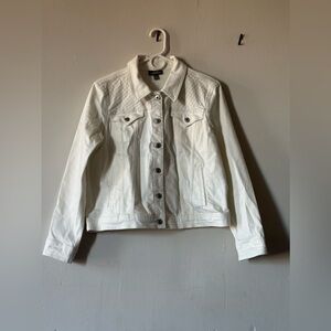 Style&Co Plus Size Cropped Embroidered Denim Jacket, Macy's Exclusive